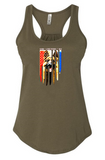 God * Country * K9, German Shepherd, racerback tank