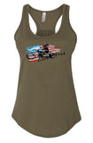 Live Free, Bloodhound Biker, racerback tank