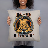 Bloodhound Detective K-9 Unit, Brown Pillow