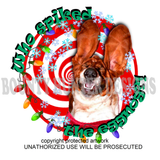 Basset Hound on Eggnog Mug with Color Inside