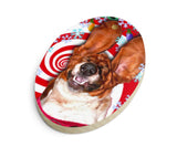 Basset Hound on Eggnog, Wooden ornaments