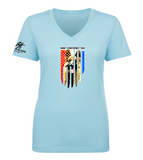 God * Country * K9, German Shepherd, V-neck tee