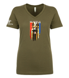 God * Country * K9, German Shepherd, V-neck tee