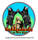 Golden Retriever, Goldenlocks & the Three Bears Short-Sleeve Unisex T-Shirt