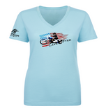 Live Free, German Shepherd Biker, V-neck Tee