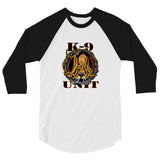 Bloodhound Detective, K-9 Unit, 3/4 sleeve raglan shirt