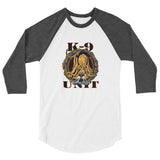 Bloodhound Detective, K-9 Unit, 3/4 sleeve raglan shirt