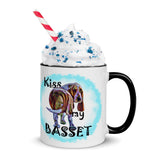 Kiss My Basset Mug with Color Inside
