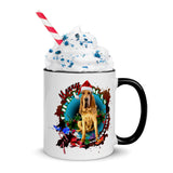 Bloodhound Holiday Mug with Color Inside