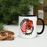Basset Hound on Eggnog Mug with Color Inside