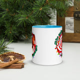 Basset Hound on Eggnog Mug with Color Inside