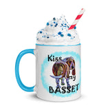 Kiss My Basset Mug with Color Inside