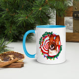 Basset Hound on Eggnog Mug with Color Inside