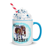 Kiss My Basset Mug with Color Inside