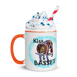Kiss My Basset Mug with Color Inside