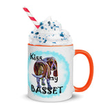 Kiss My Basset Mug with Color Inside