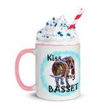 Kiss My Basset Mug with Color Inside