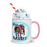 Kiss My Basset Mug with Color Inside