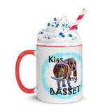 Kiss My Basset Mug with Color Inside