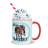 Kiss My Basset Mug with Color Inside