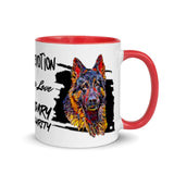 German Shepherd Mug with Color Inside
