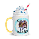 Kiss My Basset Mug with Color Inside