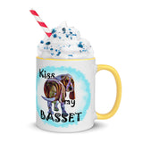 Kiss My Basset Mug with Color Inside