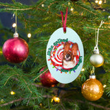 Basset Hound on Eggnog, Wooden ornaments