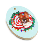 Basset Hound on Eggnog, Wooden ornaments