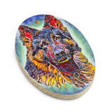 German Shepherd II, Wooden ornament/magnet