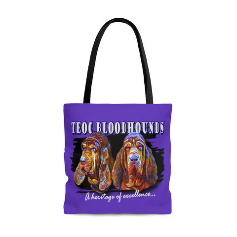 Teoc Bloodhounds Cooper & Judge Purple Tote Bag