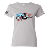 Live Free, Bloodhound Biker T-Shirt, (unisex & ladies' styles)