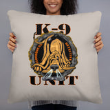 Bloodhound Detective K-9 Unit, Brown Pillow