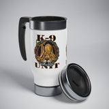 Bloodhound K9 Unit Stainless Steel Travel Mug with Handle, 14oz