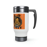 Bloodhound K9 Unit Orange Stainless Steel Travel Mug with Handle, 14oz