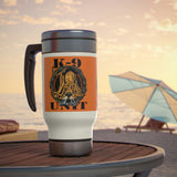 Bloodhound K9 Unit Orange Stainless Steel Travel Mug with Handle, 14oz