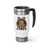 Bloodhound K9 Unit Stainless Steel Travel Mug with Handle, 14oz