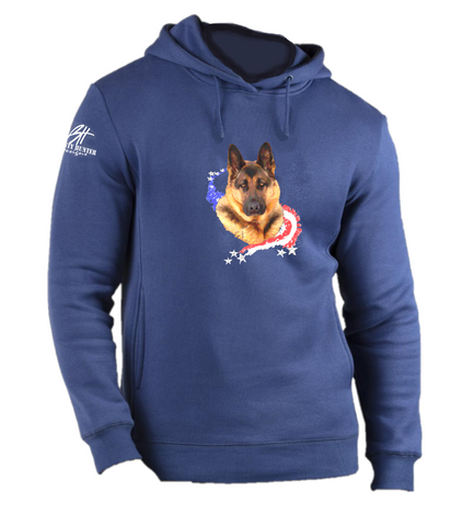 German Shepherd, patriotic, Hoodie