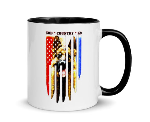 God Country K-9 German Shepherd Mug with Color Inside