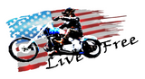 Live Free, German Shepherd Biker T-Shirt, (unisex & ladies' styles)