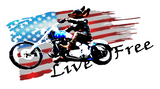 Live Free, Bloodhound Biker T-Shirt, (unisex & ladies' styles)