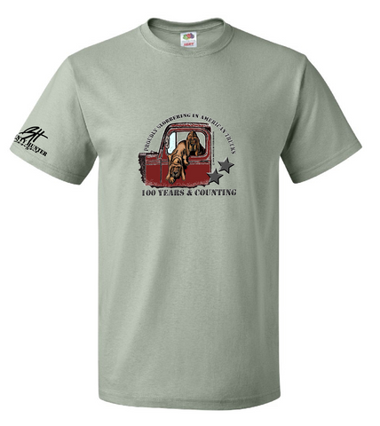 Hounds in Old Truck, T-shirt, (unisex & ladies' styles)