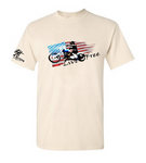 Live Free, German Shepherd Biker T-Shirt, (unisex & ladies' styles)