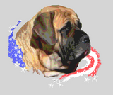 Mastiff, patriotic, unisex tee