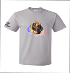 Mastiff, patriotic, unisex tee