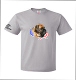 Mastiff, patriotic, unisex tee