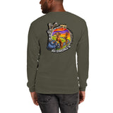 Back graphic Dark Trail Redbones, Unisex Long Sleeve Shirt