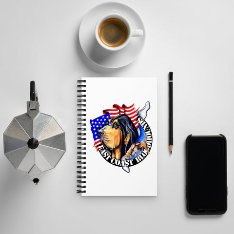 East Coast Bloodhounds Spiral notebook