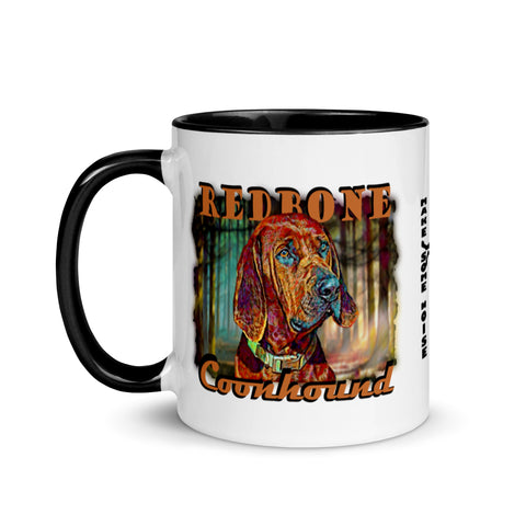 Redbone Coonhound Mug with Color Inside