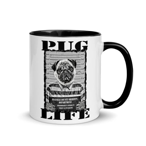 Pug Life Mug with Color Inside